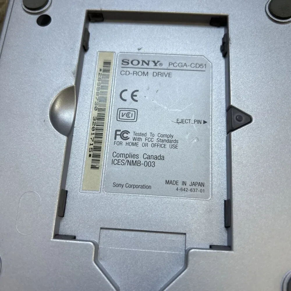 Sony Vaio External Portable CD-ROM Player Disc Drive PCGA-CD51